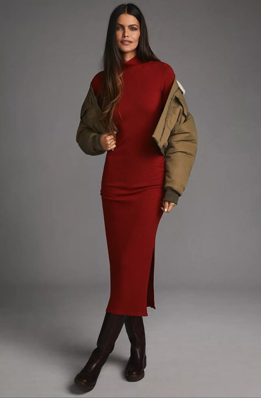 Sundry Turtleneck Midi Dress - New Medium